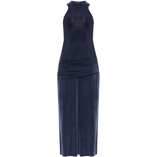IRO abito lungo eclose con ruches - blu