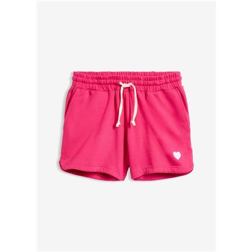 bonprix shorts in felpa di puro cotone biologico-fucsia