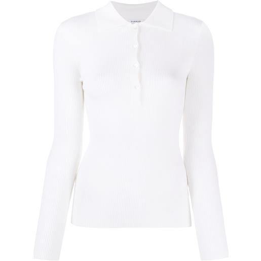 P.A.R.O.S.H. polo leila a coste - bianco