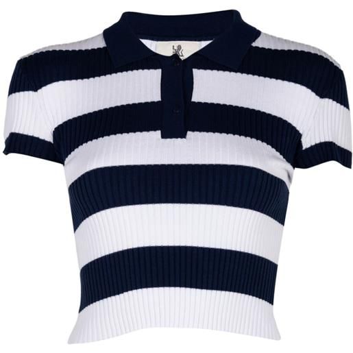 Denimist polo a righe - blu