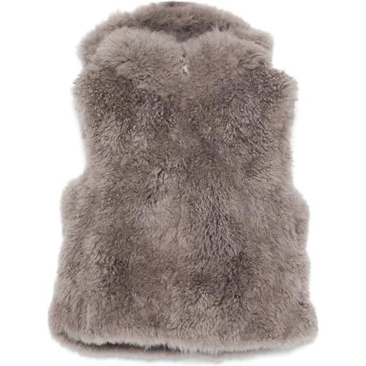 Liska gilet in shearling - grigio