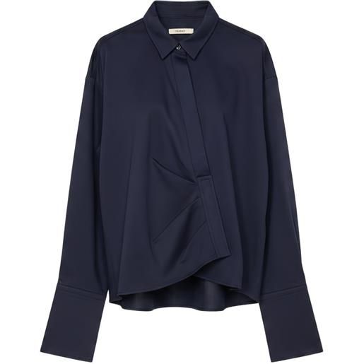 Odeeh camicia plissettata a maniche lunghe - blu