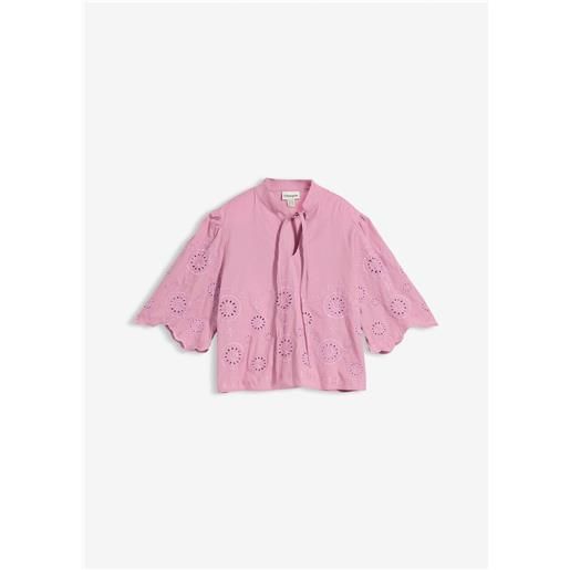 bonprix tunica corta con ricami traforati-rosa