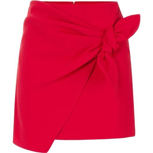 Elisabetta Franchi minigonna in crêpe con fiocco - rosso