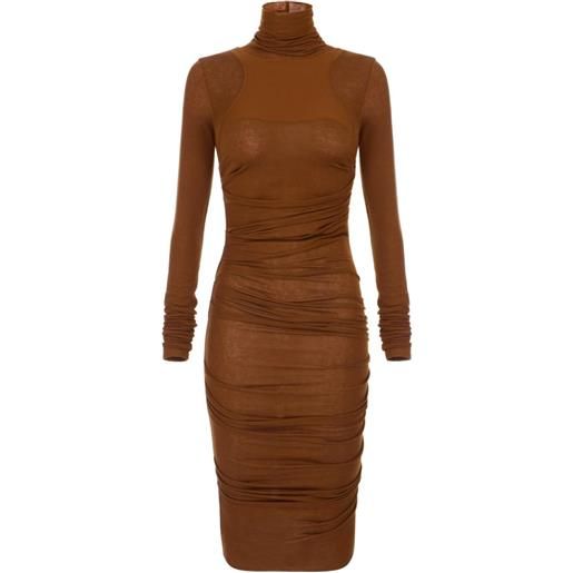 Elisabetta Franchi abito in jersey leggero - marrone