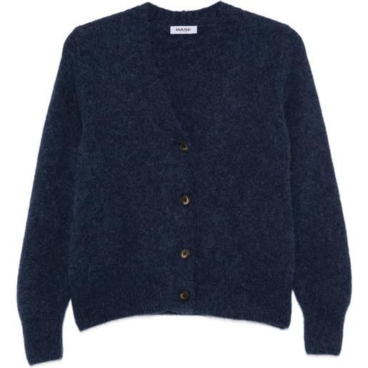 base cardigan con scollo a v - blu