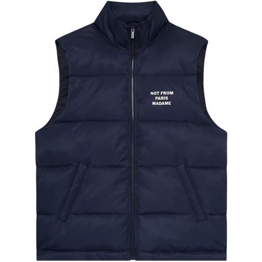 Drôle De Monsieur gilet con stampa - blu