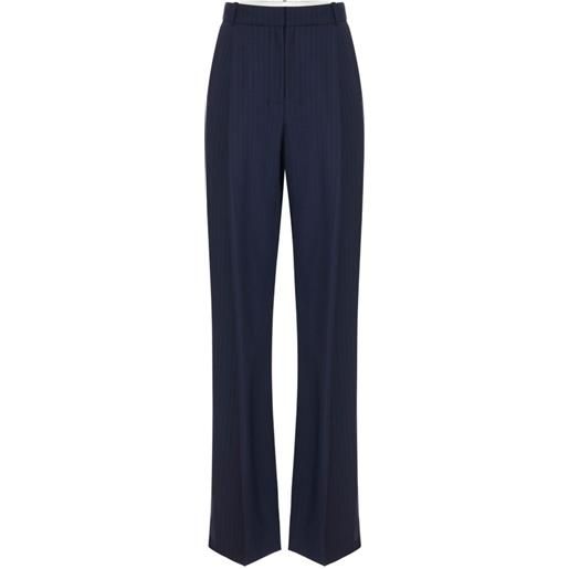 Elisabetta Franchi pantaloni a palazzo gessati - blu