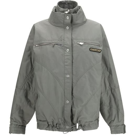 The Attico bomber a collo alto con zip - verde