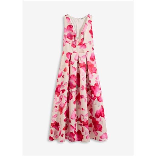bonprix abito lungo in satin lucido-bianco