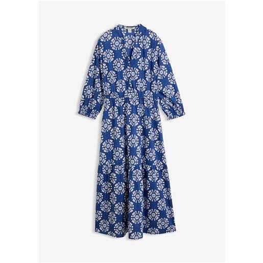 bonprix abito midi largo in puro cotone biologico-blu