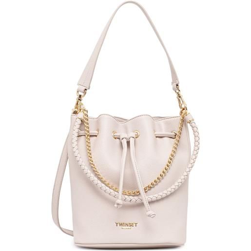 TWINSET borsa a secchiello con catena - rosa