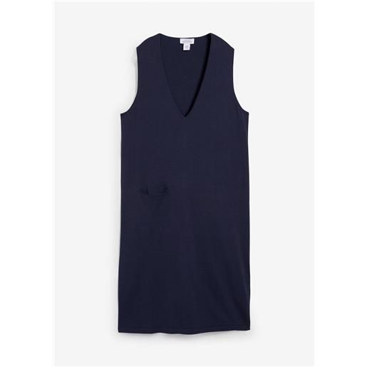 bonprix abito in maglia di puro cotone-blu