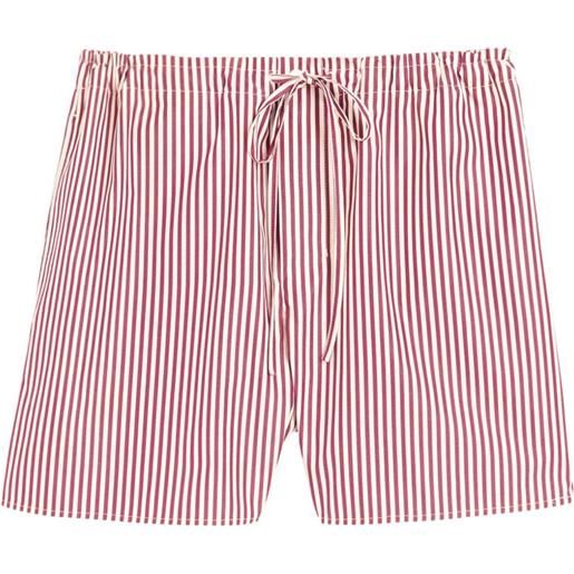 AMI Paris shorts in cotone a righe - rosso
