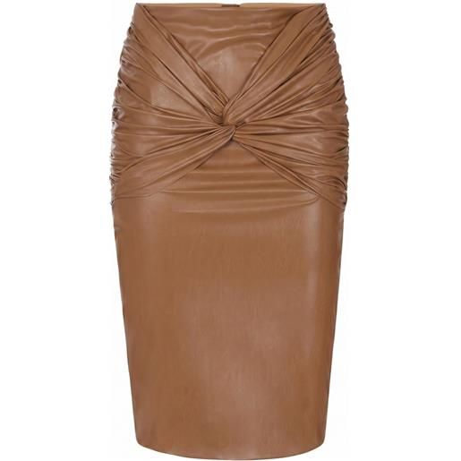 Elisabetta Franchi skirt with leather-effect texture