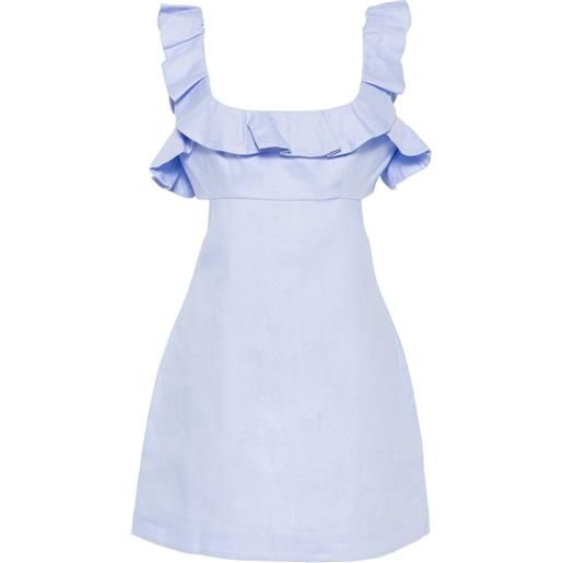 ZIMMERMANN abito corto con ruches - blu