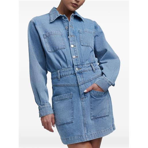 BWLDR abito corto cannes denim - blu