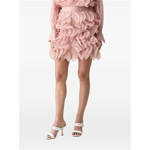Karl Lagerfeld minigonna con logo - rosa