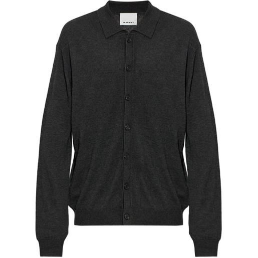 MARANT joris polo-collar sweater - grigio
