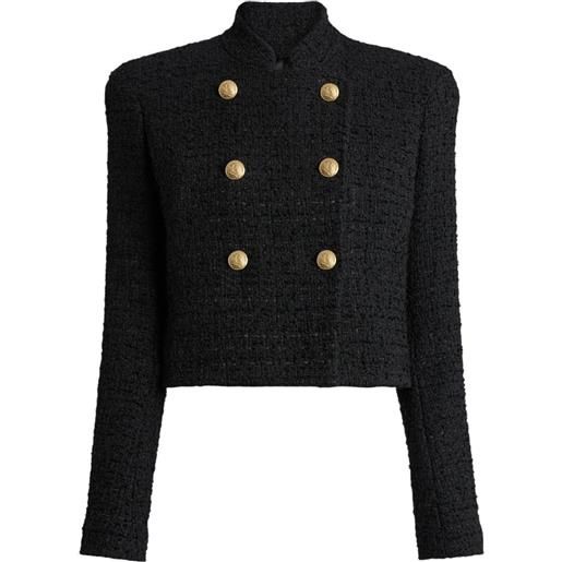 Balmain giacca in tweed - nero
