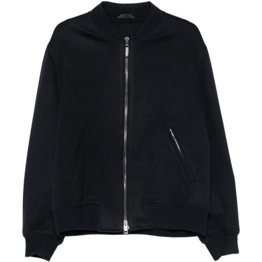 Brioni bomber con zip - blu