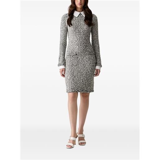 Karl Lagerfeld abito midi in tweed - grigio