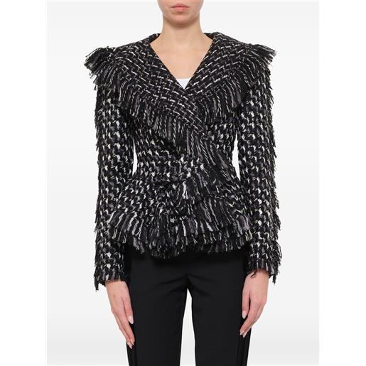 Lanvin giacca con frange - nero