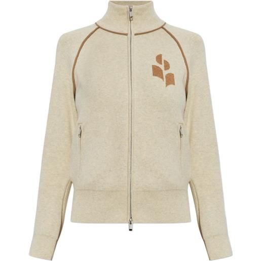 MARANT ÉTOILE cardigan lanya con zip - toni neutri