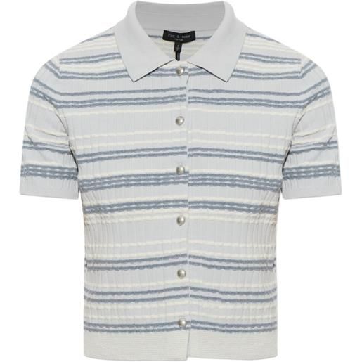 rag & bone cardigan a righe - blu