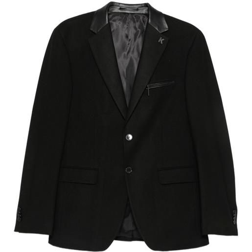 Karl Lagerfeld blazer crest con bottoni - nero