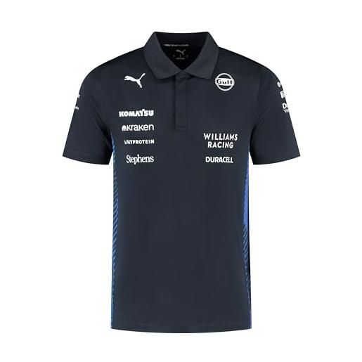 PUMA williams racing formula 1 polo team uomo 2025 - blu navy - taglia: xl