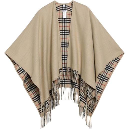 Burberry reversible wool cape - toni neutri