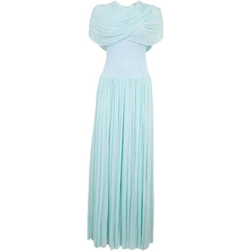SIMKHAI abito lungo nancie drappeggiato - blu
