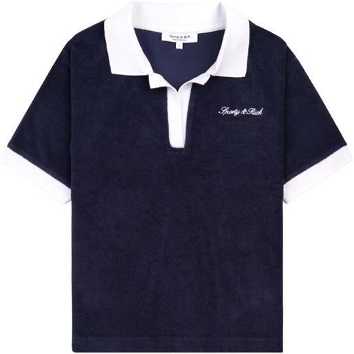 Sporty & Rich polo con ricamo - blu