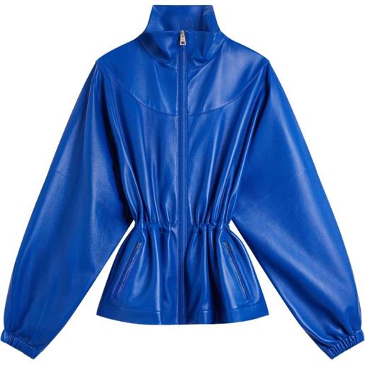 Givenchy giacca a collo alto con arricciatura - blu