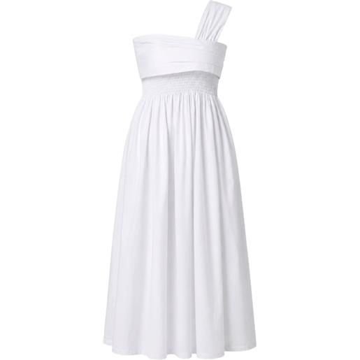 Tela abito midi monospalla - bianco