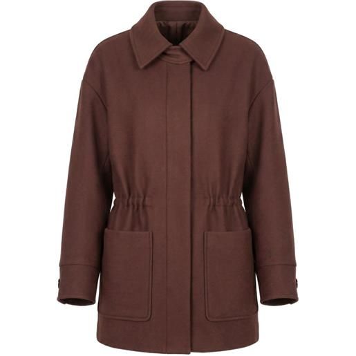 Patrizia Pepe cappotto con coulisse - marrone