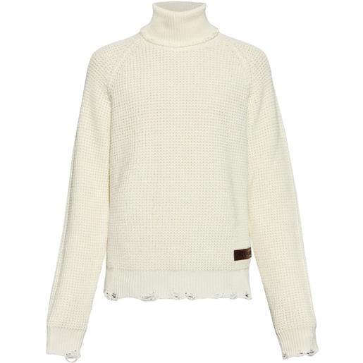 DSQUARED2 maglione a collo alto - bianco