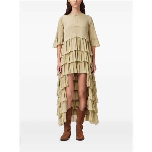 AllSaints abito cavarly asimmetrico - verde