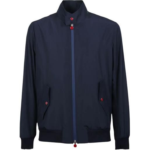 Kiton bomber a collo alto - blu