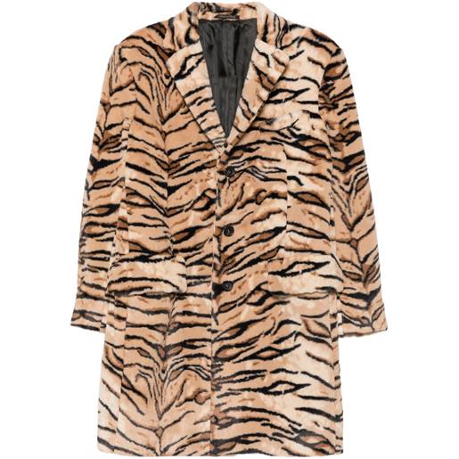 Reveres 1949 cappotto con revers classici e stampa - toni neutri