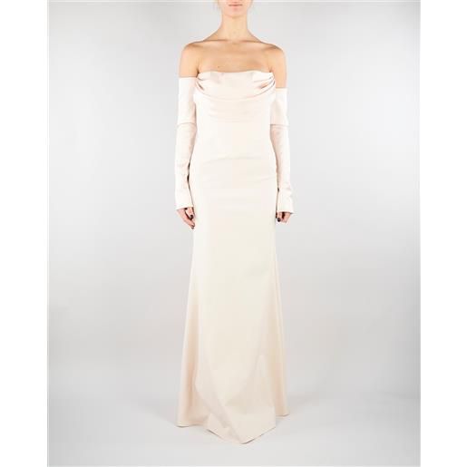 ATELIER LEGORA abito crema in satin