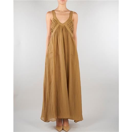SEVENTY abito lungo tabacco in voile