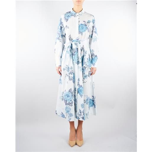 MARELLA chemisier azzurro in popeline di cotone stretch