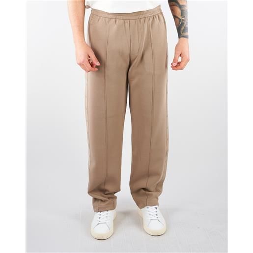 EMPORIO ARMANI pantaloni beige in double jersey con banda logata