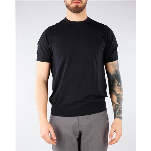 DIKTAT maglia nero in cotone ultrafine
