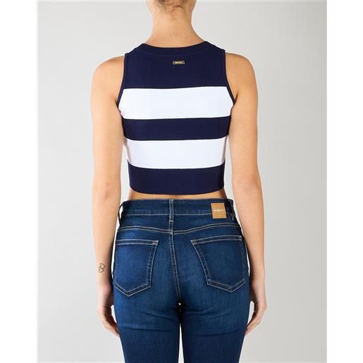 NO SECRETS top blu-panna in maglia a righe