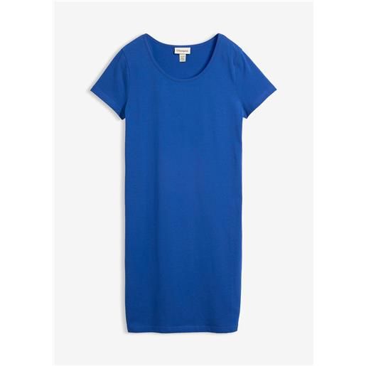 bonprix abito in jersey di cotone biologico elasticizzato-blu