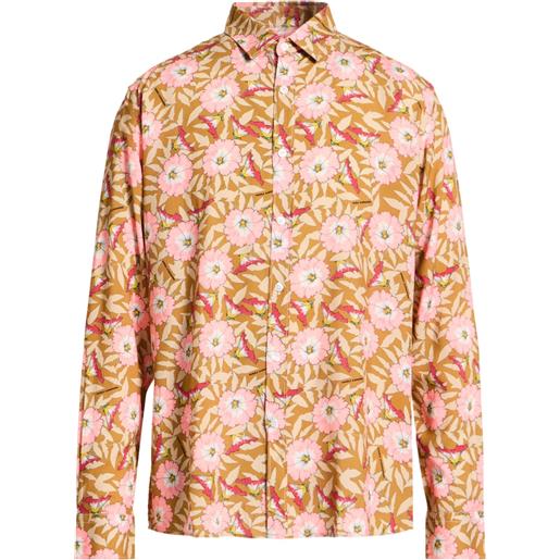GREY DANIELE ALESSANDRINI - camicia fantasia - senape