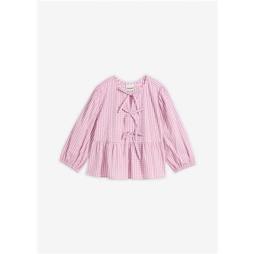 bonprix blusa con allacciatura a fiocchetti-rosa